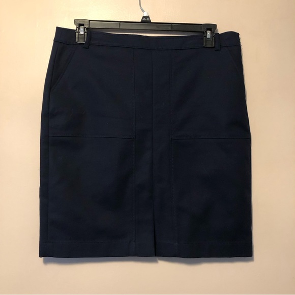 Anne Klein Skirt sz 12 Workwear Career Pencil Straight Pockets Navy Classic - Picture 13 of 13